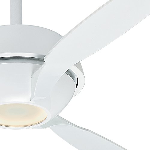 Casablanca 60 Inch Contemporary Ceiling Fan in Snow White with LED Light Kit and Clear Frosted Glass, 3 Blade (Certified Refurbished)