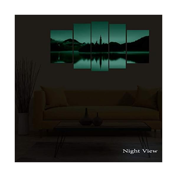 Startonight Glass Wall Art Acrylic Decor Set Island and Lake, and a