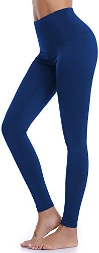 Aenlley Womens High Waist Yoga Pants Tummy Control Workout Training Tight Leggings Color Blue Size XL