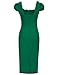 MUXXN Women's 50s 60s Vintage Casual Cap Sleeve Office Pencil Dress
