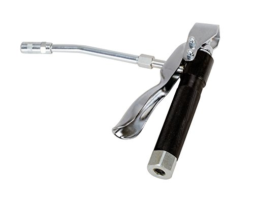 LUBEWORKS Elite Manual Grease/Oil Gun Control Valve Nozzle Heavy Duty Air Operated Pneumatic 1/4" Inch NPT Inlet Extreme Pressure Ranges Up to 8700 PSI / 600 BAR with Rigid Spout (Not for Gasoline)