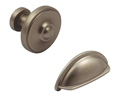 Ariel Antique Pewter Effect Kitchen Cabinet 95mm Cup Handle