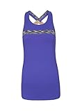 Sportown Women's Energy Strappy Cross Back Running Yoga Top Tank with Shelf Bra