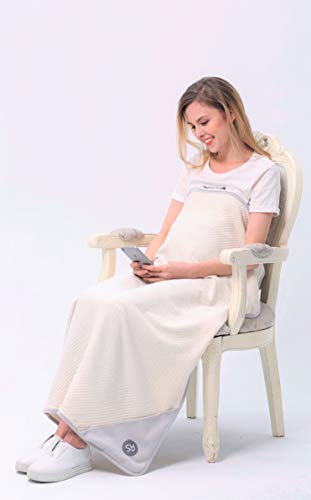 Protective Belly Pregnancy Baby Large Blanket Improved Version, Organic, Anti-Radiation, Radiation Shielding, EMF Protection Blanket, Woman, Pregnancy Protection,110cmx90cm, 43" x35''