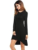 Ekouaer Womens Nightwear Modal Long Sleeve Sleep Dress (Regular Size S-XL)