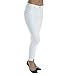 Hue Women's Essential Denim Skimmer Leggings, Cuffed Hem - White, M