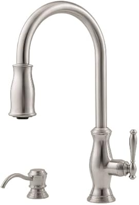 Pfister Lf 529 7tms Hanover 1 Handle Pull Down Kitchen Faucet With