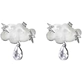 LIGHT RAIN Clip-On Earrings, All-Day Wear Gold & Silver Plated Stud, Hoop, Dangle Design Jewelry for Non-Pierced Ears