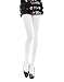 HDE Womens Solid Gradient Color Stockings Opaque Microfiber Footed Tights,XS-M,White