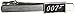 JAMES BOND 007 Silvertone/Black Enamel TIE CLIP