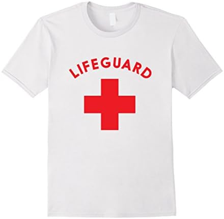 Mens Fancy Dress Lifeguard Tshirt Large White