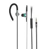 Q-YEE Wired Headphones, In-ear Sports Earphones Wired Control Cable Clip Stereo Sound Noise Cancelling Earbuds. (black)