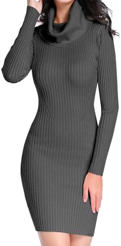forever 21 grey sweater dress Turtleneck Mini Sweater Dress