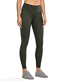 CRZ YOGA Non-See Through Athletic Compression Leggings Hugged Feeling Tummy Control Workout Leggings for Women 25Inches