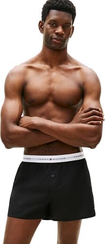Herren 2er Pack Boxershorts aus Baumwolle, Mehrfarbig (Blk/Antique Silver), L