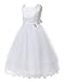 OLIVIA KOO Girls Graceful First Communion Dress (14, White)