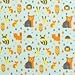 Where The Polka Dots Roam Woodland Creature Fox and Owl Fitted Crib Sheet for Standard 52 Inch Mattress