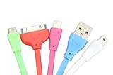 4 in 1 Phone Charger - USB with Four Chargers to Fit Every Phone - Fits Iphone Android Samsung Windows and Ipods and Ipads - Guaranteed to Fit Your Phone - Charges Four Different Phones At Once