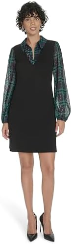 amy twofer long sleeve shirt top mini dress Francesca's Amy Twofer Long Sleeve Shirt Top Mini Dress at MarketFair Shoppes in Princeton, NJ