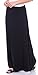 Popana Women’s Casual Long Convertible Maxi Skirt Summer Beach Cover Up Made in USA Black Medium