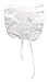 N'Ice Caps Baby Girls Bonnet White Lace Newborn Infant Toddler Sun Hat Special Occasion (White with Piping Crown, 6 Months)