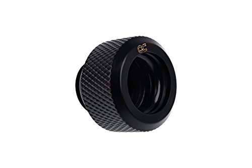 Alphacool Eiszapfen 13mm G1/4" HardTube Knurled Compression Fitting - Black (17262)
