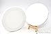 RayLineDo Set of 2pcs Mini Round Shaped Artist Blank Canvas Frame 6inch ( 15cm ) Oil Water Painting Board Flat Canvas with 1pc Mini Wood Display Easel