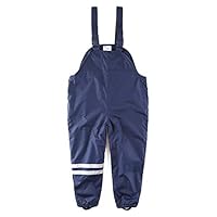 umkaumka Boys Bib Overalls Dungarees One Piece Rain Suits Straps 3T Dark Blue