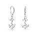 Tropical Beach Vacation Honeymoon Simple Nautical Boat Rope Anchor Lever Back Dangle Earrings For Women Teen .925 Sterling Silver