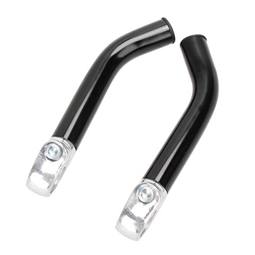 CMrtew 1Pair 22.2mm Bicycle Handlebar Extended Bracket Headlight Mount Bar Computer Holder Lamp Aluminum Alloy Nonslip Support Extender (Black)