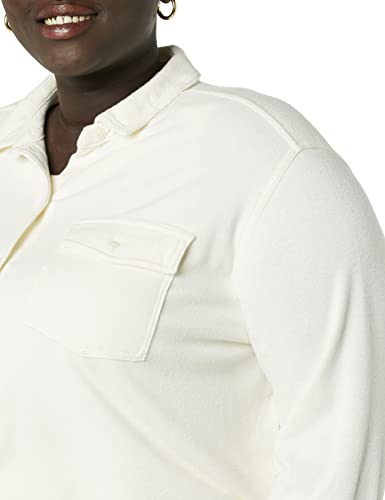 AMAZON ESSENTIALS WOMEN’S UTILITY SHIRT (AVAILABLE IN PLUS SIZE) (PREVIOUSLY AMAZON AWARE), OFF-WHITE, 4X