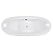 Freestanding Bathtub – 59 Inch Black Acrylic Bathtub – Modern Stand Alone Tub