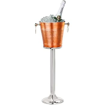 Amazon Com Hammered Copper Lightweight Ice Bucket Highly