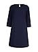 Clothink Women Casual Keyhole Back 3/4 Sleeve Shift Dress