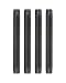 Pipe D&eacute;cor 1" x 12" Malleable Cast Iron Pipe Nipple, Industrial Steel Grey Fits Standard One Inch Black Threaded Pipes Nipples and Fittings, Build Vintage DIY Furniture, 4 Pack (Four Pipes)