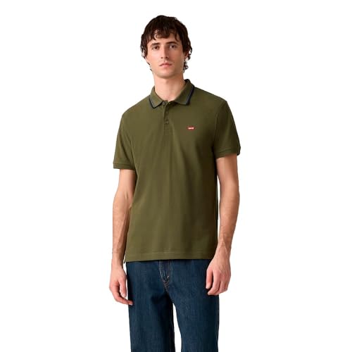 Levis Hm Polo Wood Tipping Stripe Olive