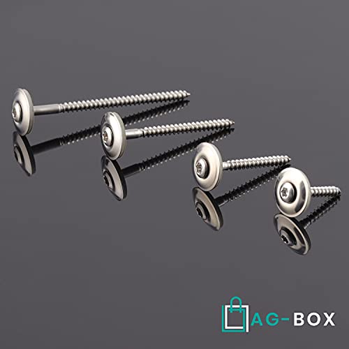 Spenglerschrauben mit TORX 4,5x45 mit U-Scheibe 20mm (50 Stück) aus Edelstahl A2 (V2A) ähnl. DIN 7995 TX Dichtscheibe… – Bild 5