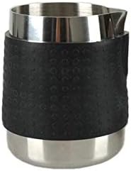 Fiesta 350ml Silica Gel Stainless Steel Milk Frothing Jug Espresso Coffee Pitcher Barista Craft Coffee Latte Milk Frothing Jug Pitcher: Black