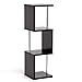Baxton Studio Lindy 3-Tier Modern Display Shelf, Cappuccino