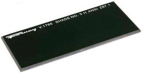 Forney 57005 Lens Replacement Hardened Glass, 4-1/4-Inch-by-2-Inch, Shade-5, Green
