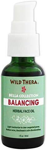 Wild Thera Balancing Face Oil. Herbal Oil for Acne, Unclog Pores, Blackheads, White heads, rosacea, eczema, red, itchy skin. Reduce pore size, pore minimizer, skin toner with Green Tea.