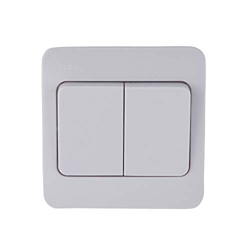 Schneider Electric Lisse Moulded - Double Wide Rocker 2 Way Light Switch, 10AX, GGBL1022W, White, 2 Gangs Pack of 10 — image 1