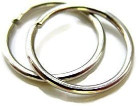 Silver Tragus Helix Cartilage Hoops Very Small Tiny Hoop Earrings 7mm One Pair