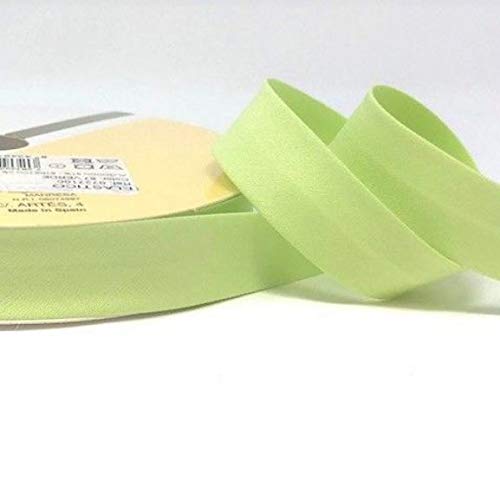 Plush Addict Single Fold Light Stretch Cotton Bias Binding Tape for Sewing, Seaming, Stitching, Piping, Hemming, Quilting, Patching, Outfits and Crafts - Pale Green - 30mm x 5 Metres