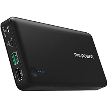 USB C Power Bank RAVPower 20100 Portable Charger with QC 3.0 Qualcomm Quick Charge 3.0, 20100mAh Input & Output Type C Battery Pack for Nintendo Switch, iPhone, MacBook, Galaxy S8 and More