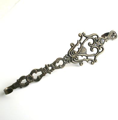 Bronze 17"H Victorian Wreath Holder. - Set of 2