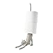 Yoga Cat Decorative Paper Towel Holder or Toilet Paper Holder by Comfify - Adorable Downward Dog Pose Kitty- Cast Iron Paper Towel Stand - Antiqued Cast Iron White Color - 19