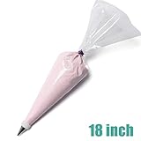 SveBake Pastry Bag 100 Pieces 18 Inch [Extra Thick] Disposable Icing Piping Bags Cake Cupcake Cookie Decorating Bags for Professional Baker & Baking Lover