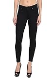 TheMogan Women's Solid Stretch Knit Skinny Pants Basic Zip Fly Soft Leggings
