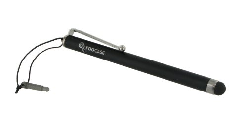 rooCASE Capacitive (Black) Stylus for Apple iPad with Rentina Display, 4th Generation / iPad 2 / iPad 3 / The new iPad / Amazon Kindle Fire HD 7" and 8.9" / Google Nexus 7" and 10" / Asus Transformer PRIME TF201 TF300 TF700 / Samsung Galaxy Note 10.1 / Galaxy Tab 2 7.0 and 10.1"